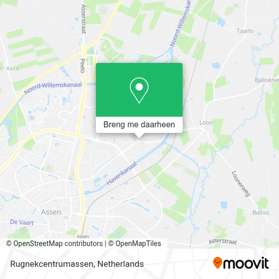 Rugnekcentrumassen kaart
