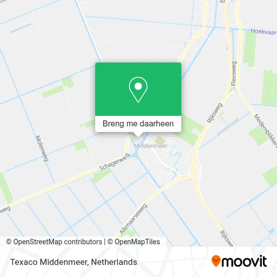 Texaco Middenmeer kaart