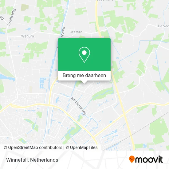 Winnefall kaart