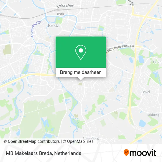 MB Makelaars Breda kaart
