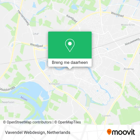 Vavendel Webdesign kaart