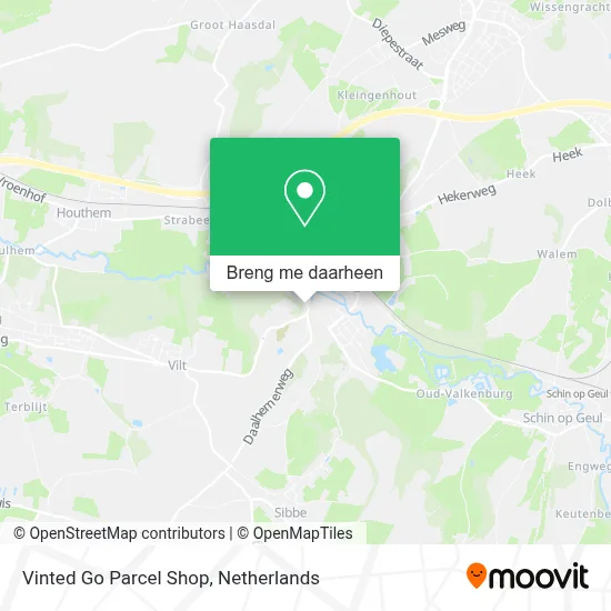 Vinted Go Parcel Shop kaart