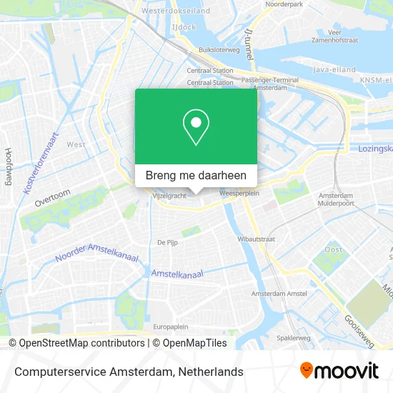 Computerservice Amsterdam kaart