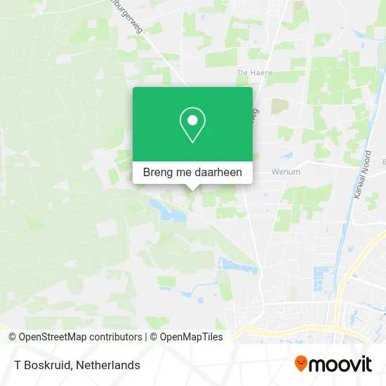 T Boskruid kaart