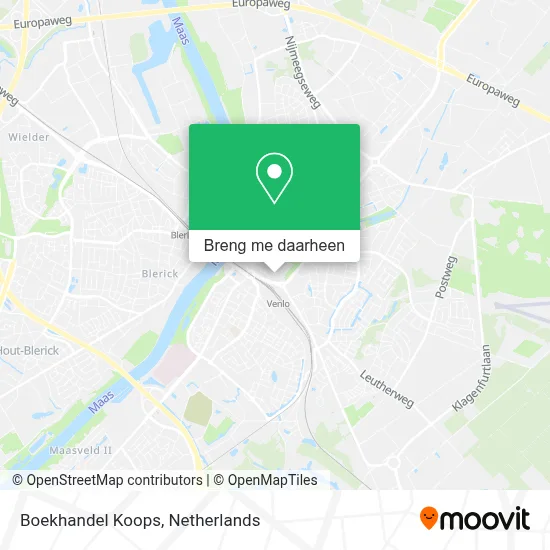 Boekhandel Koops kaart