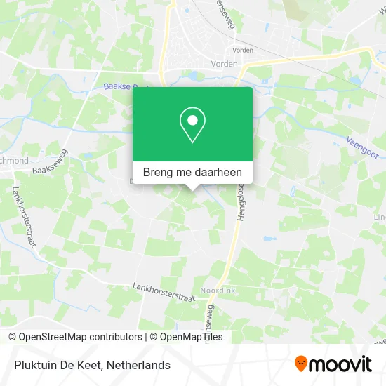 Pluktuin De Keet kaart