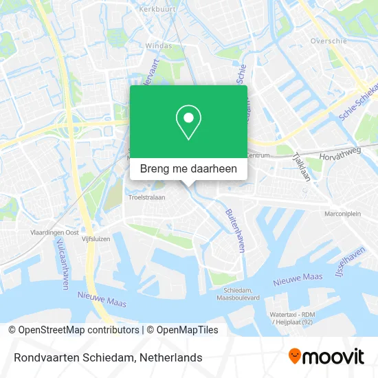 Rondvaarten Schiedam kaart