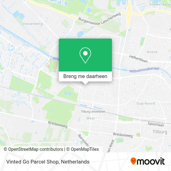 Vinted Go Parcel Shop kaart