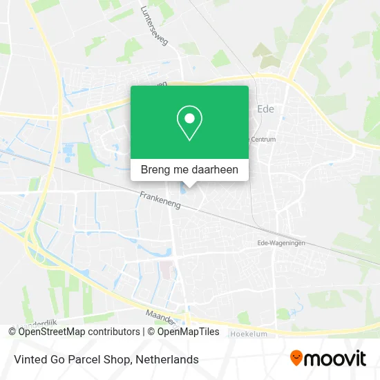 Vinted Go Parcel Shop kaart