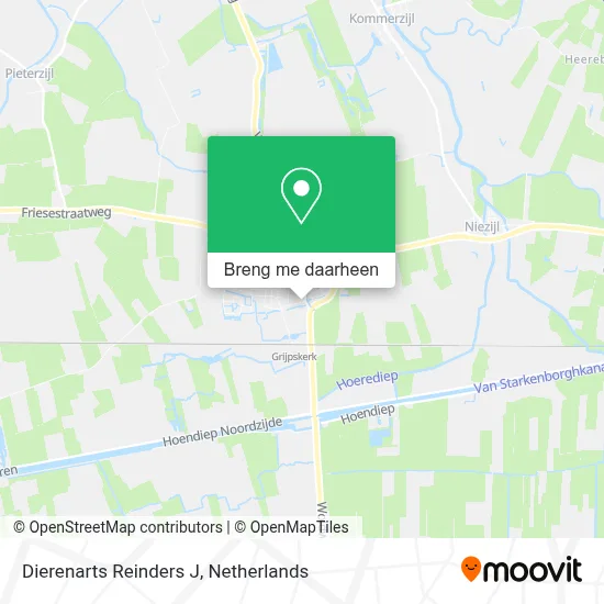 Dierenarts Reinders J kaart