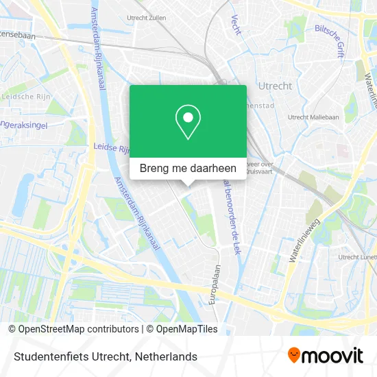 Studentenfiets Utrecht kaart