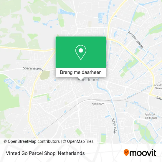 Vinted Go Parcel Shop kaart