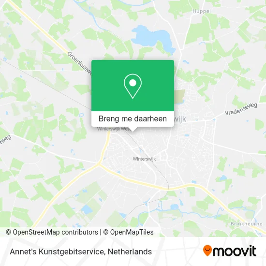 Annet's Kunstgebitservice kaart