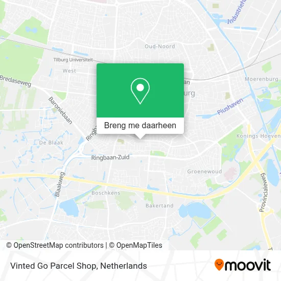 Vinted Go Parcel Shop kaart