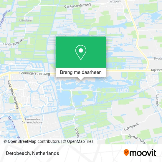 Detobeach kaart