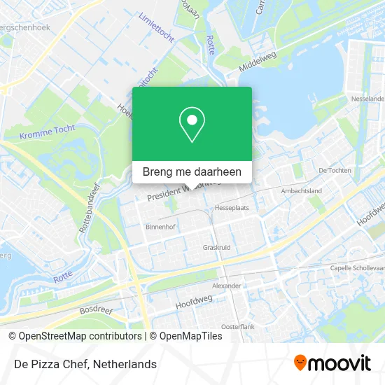 De Pizza Chef kaart