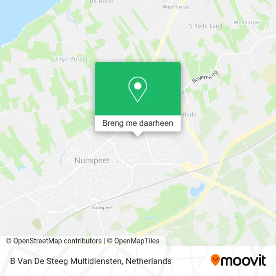 B Van De Steeg Multidiensten kaart
