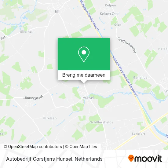 Autobedrijf Corstjens Hunsel kaart