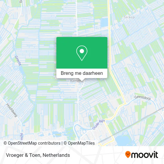 Vroeger & Toen kaart
