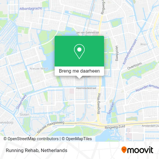 Running Rehab kaart
