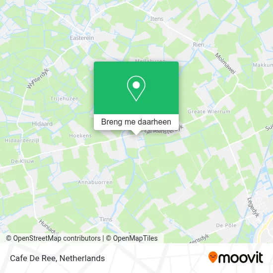 Cafe De Ree kaart