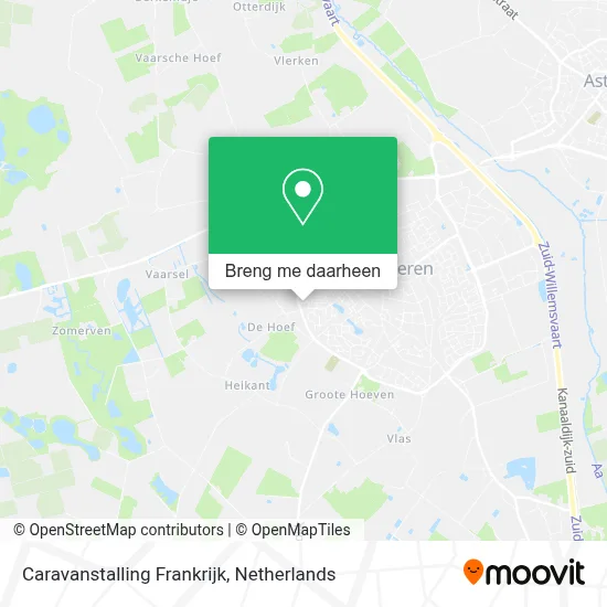 Caravanstalling Frankrijk kaart