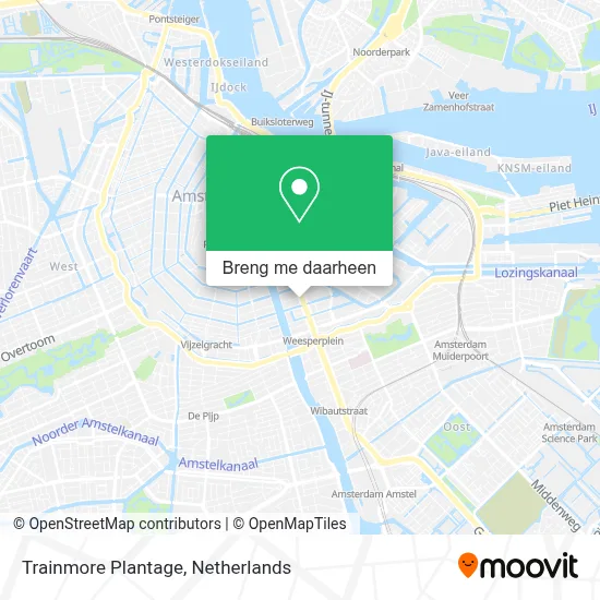 Trainmore Plantage kaart