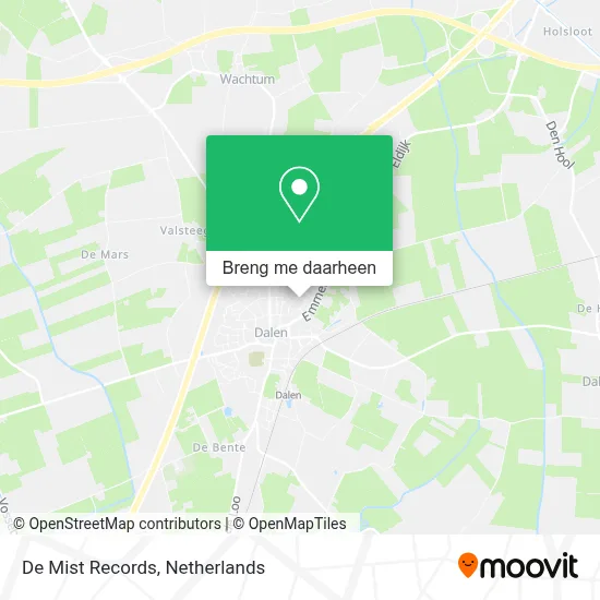 De Mist Records kaart
