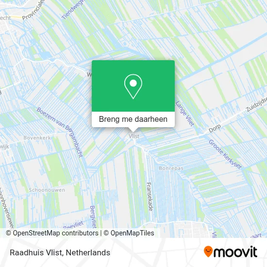 Raadhuis Vlist kaart