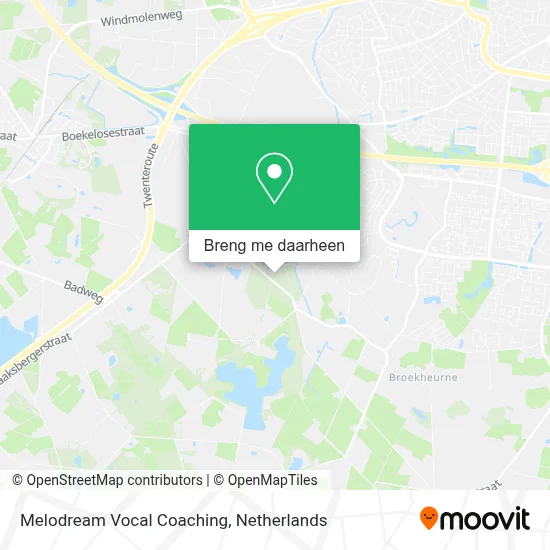 Melodream Vocal Coaching kaart