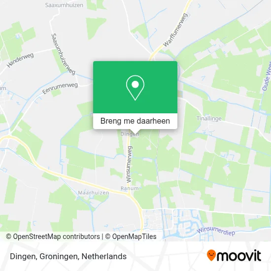 Dingen, Groningen kaart