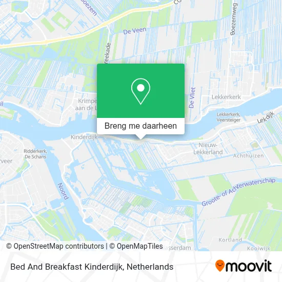 Bed And Breakfast Kinderdijk kaart