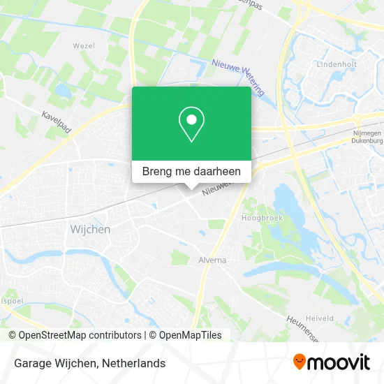 Garage Wijchen kaart