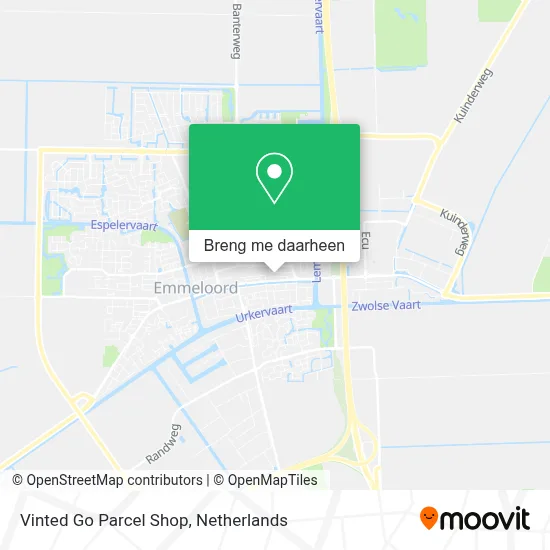 Vinted Go Parcel Shop kaart