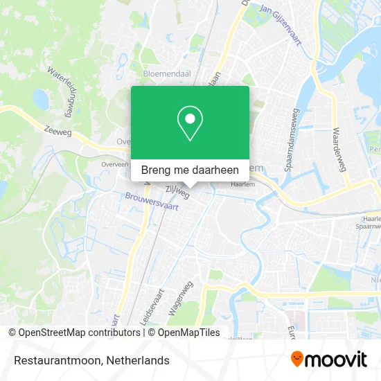 Restaurantmoon kaart