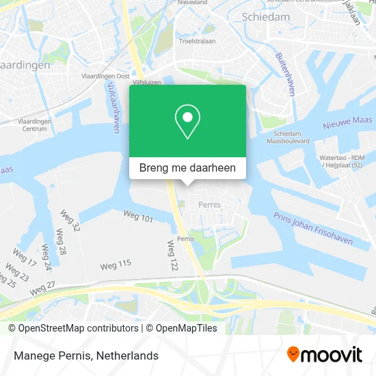 Manege Pernis kaart