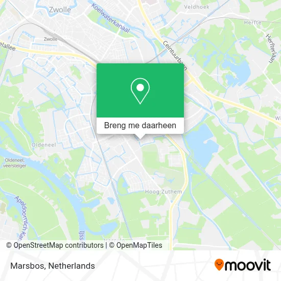 Marsbos kaart