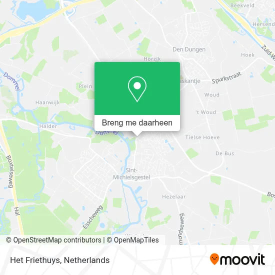 Het Friethuys kaart