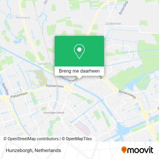 Hunzeborgh kaart