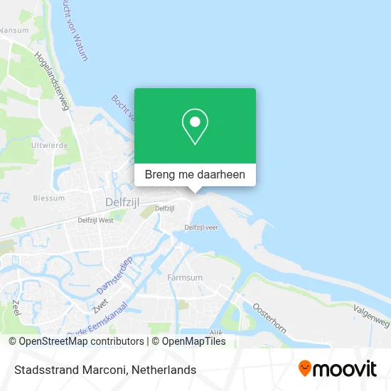 Stadsstrand Marconi kaart
