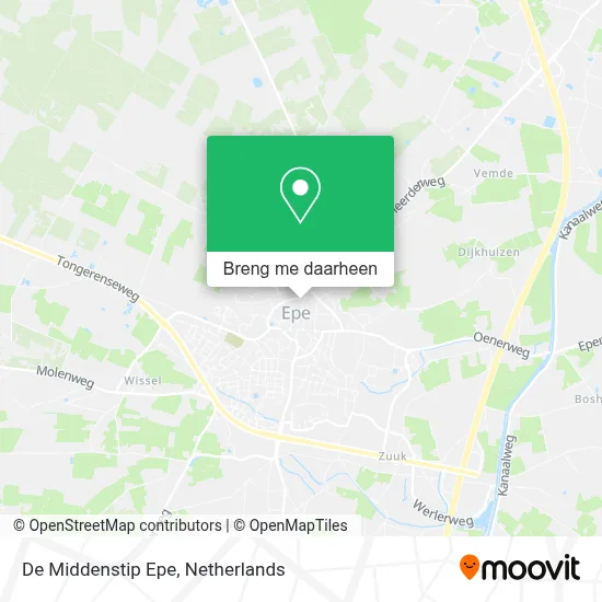 De Middenstip Epe kaart