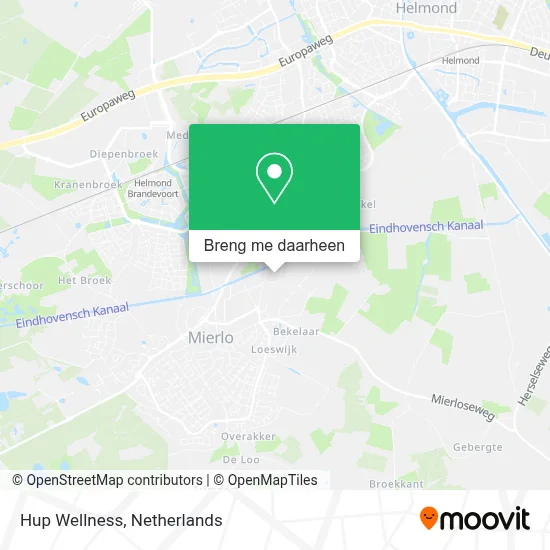 Hup Wellness kaart