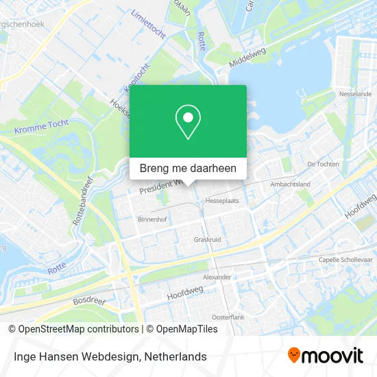 Inge Hansen Webdesign kaart