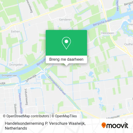Handelsonderneming P. Verschure Waalwijk kaart