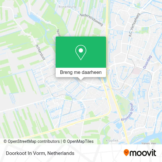 Doorkoot In Vorm kaart