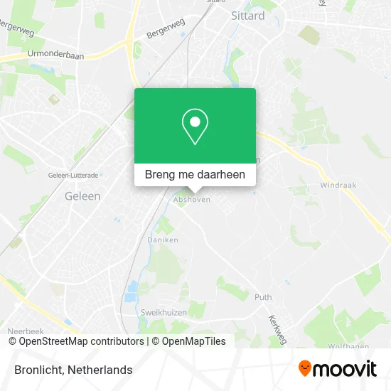 Bronlicht kaart