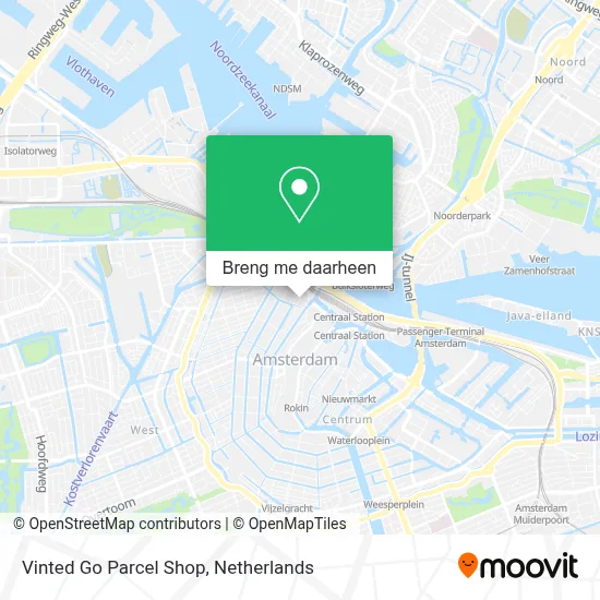 Vinted Go Parcel Shop kaart