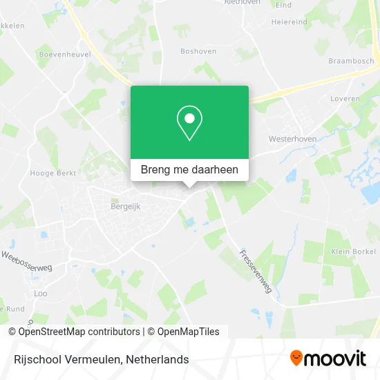 Rijschool Vermeulen kaart