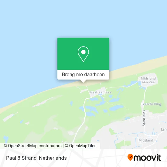 Paal 8 Strand kaart
