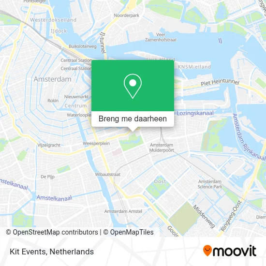 Kit Events kaart